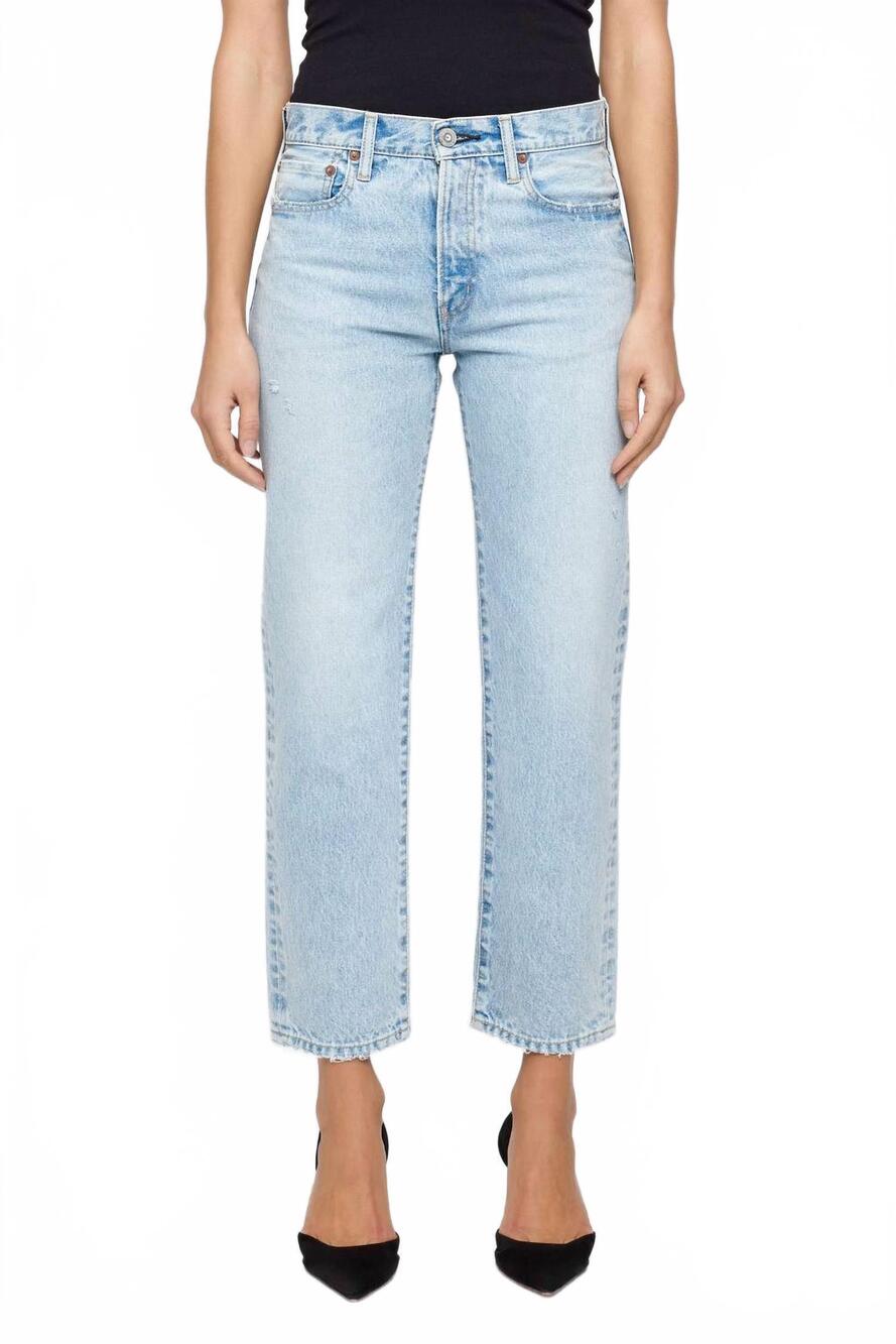 NEW MOUSSY elko cropped boys pants in light blue